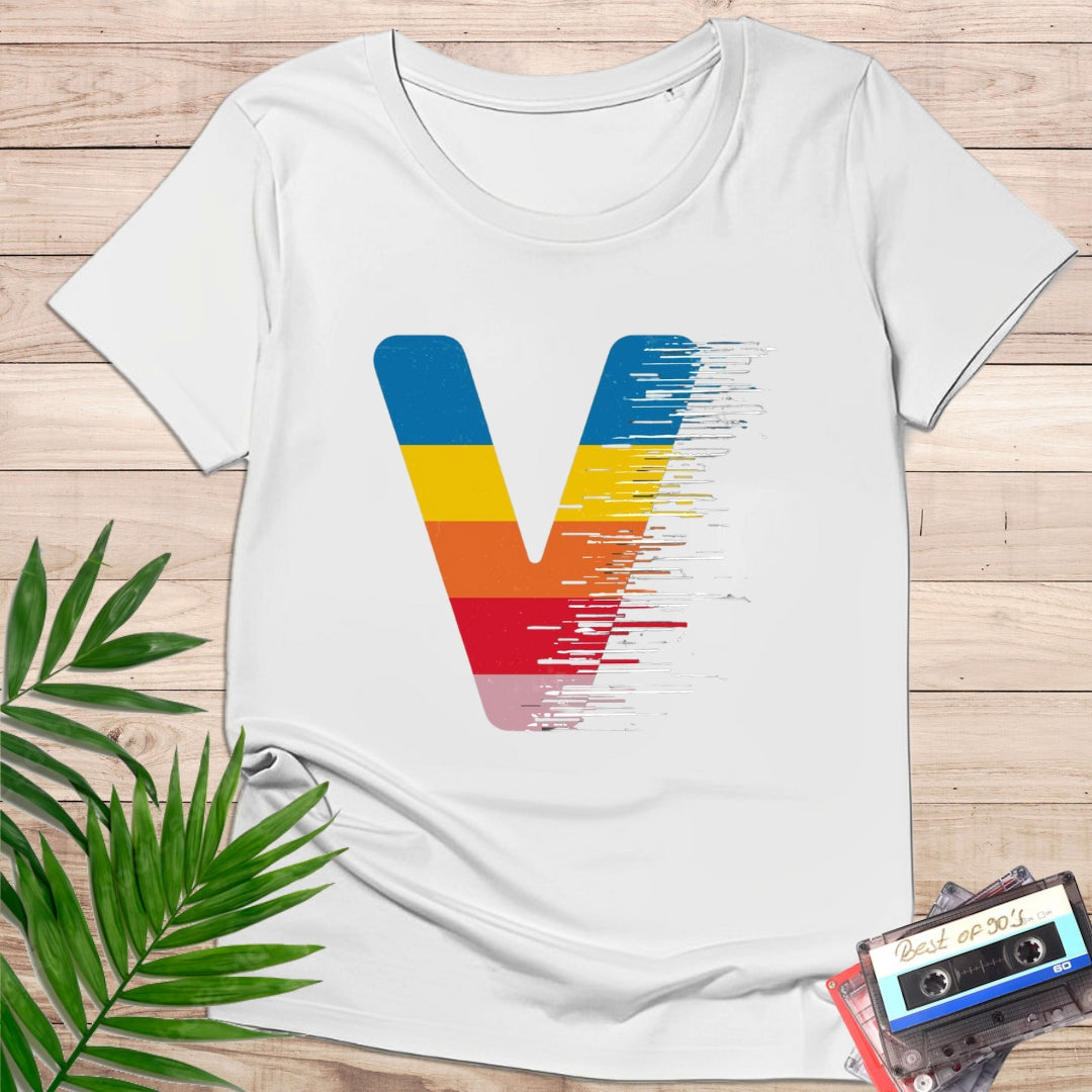 Camiseta "V Retro Color Stripes" – KolorTees