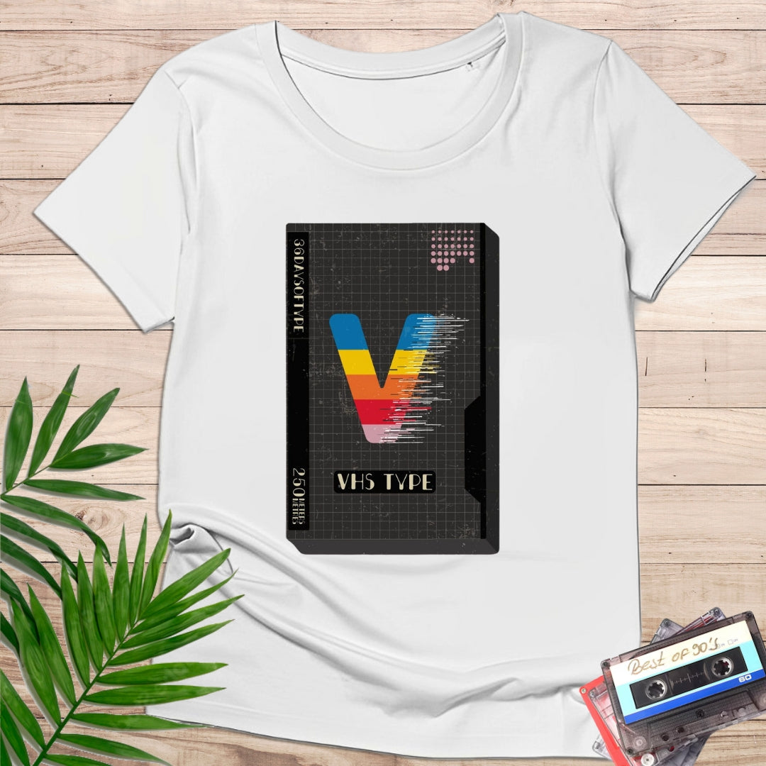 Camiseta "VHS Retro V Stripes" – KolorTees