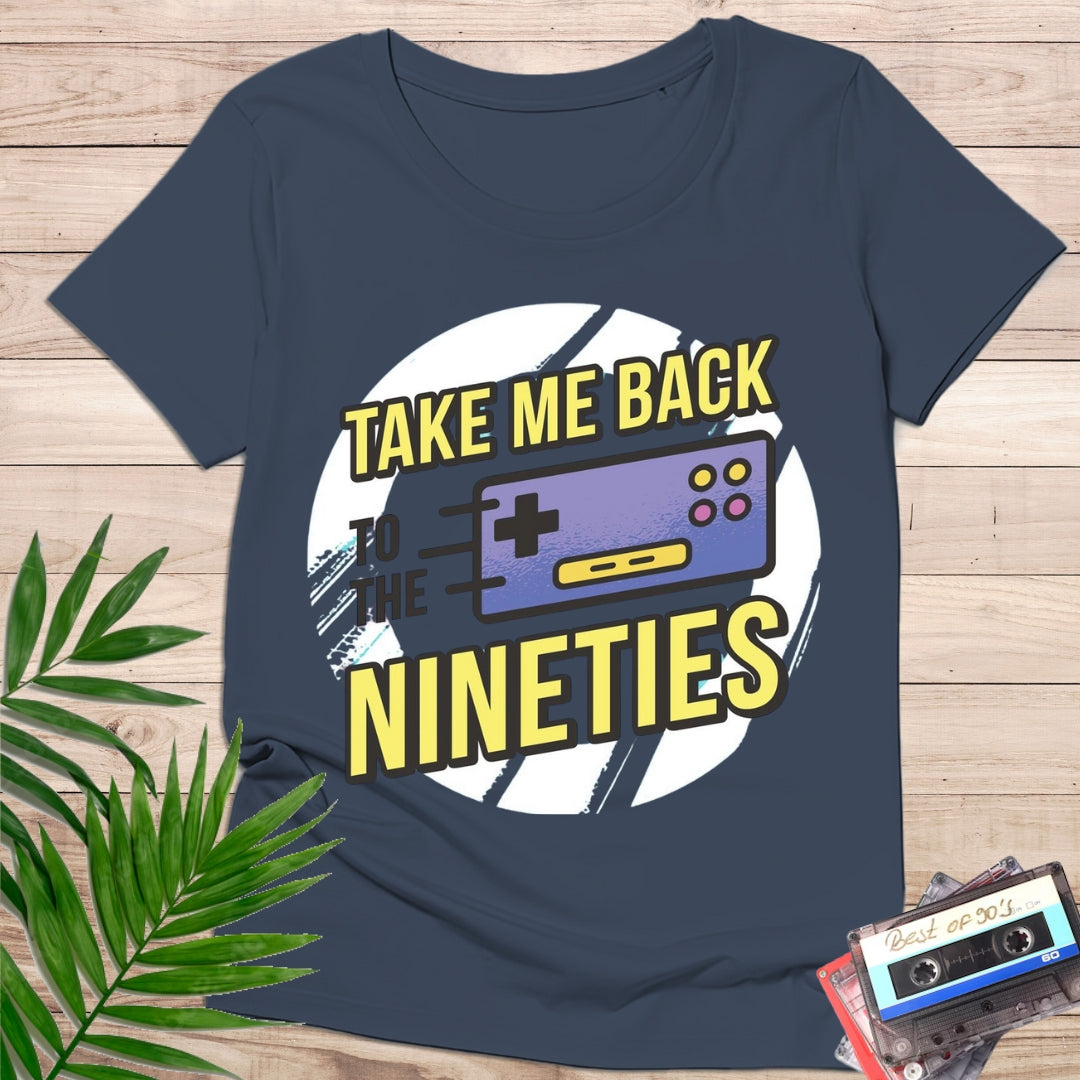 Camiseta "Take Me Back to the Nineties" – Mando Retro Gaming 90s | KolorTees