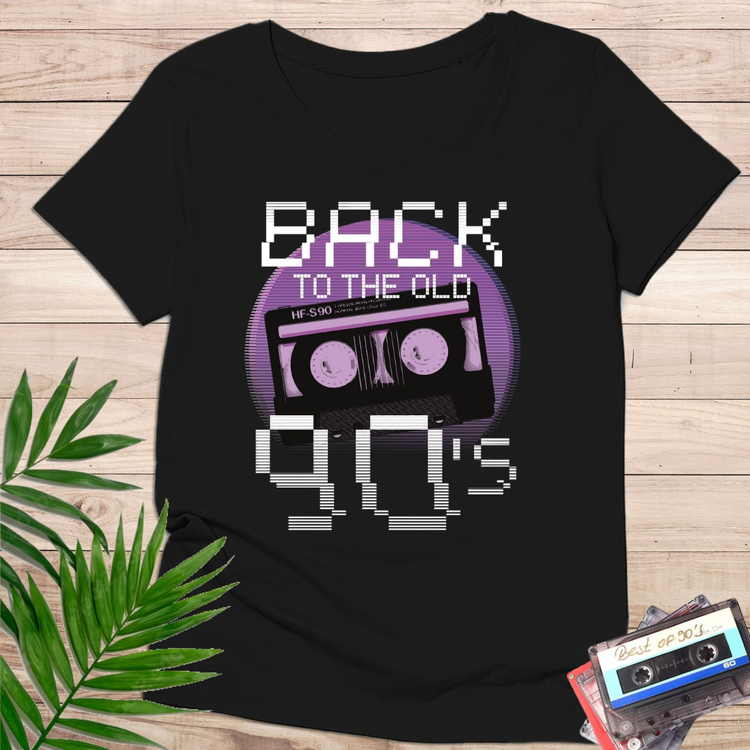 Camiseta "Back to the Old 90s" – Silueta Cassette Retro | KolorTees