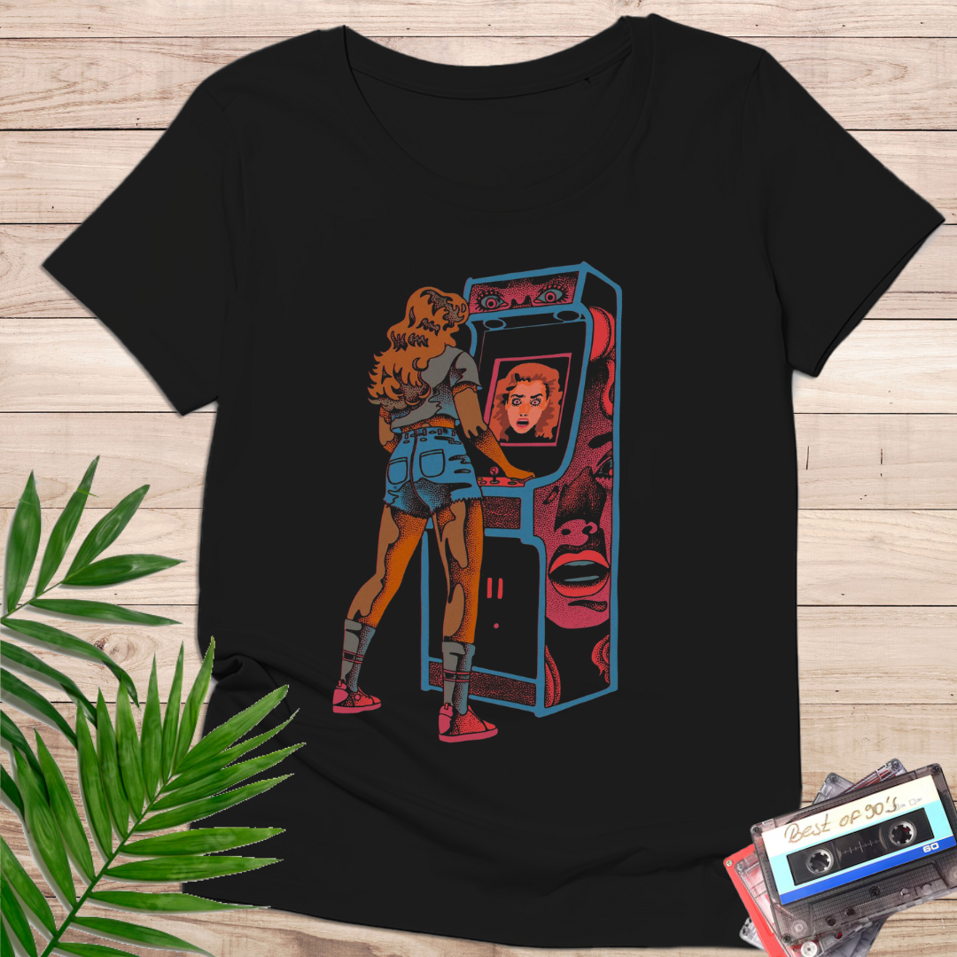 Camiseta "Girl Arcade Mirror" – Diseño Retro 80s - KolorTees