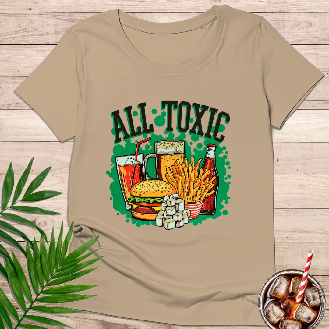 Camiseta "All Toxic" – Comida Rápida y Humor Irreverente - KolorTees