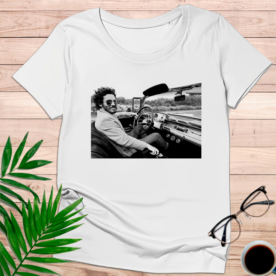 Camiseta "Bruce Driving – Classic Ride" – Fotografía Retro