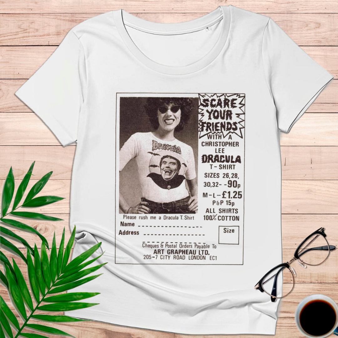 Camiseta "Scare Your Friends" Diseño Retro Anuncio Vintage Dracula KolorTees