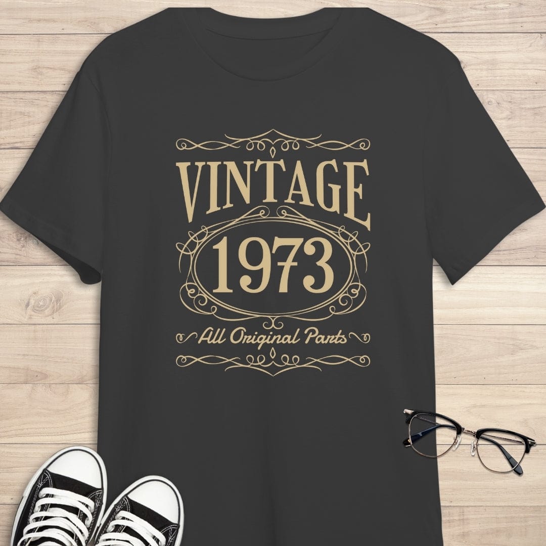 Camiseta de manga corta Vintage Bourbon Label personalizada con tu año.