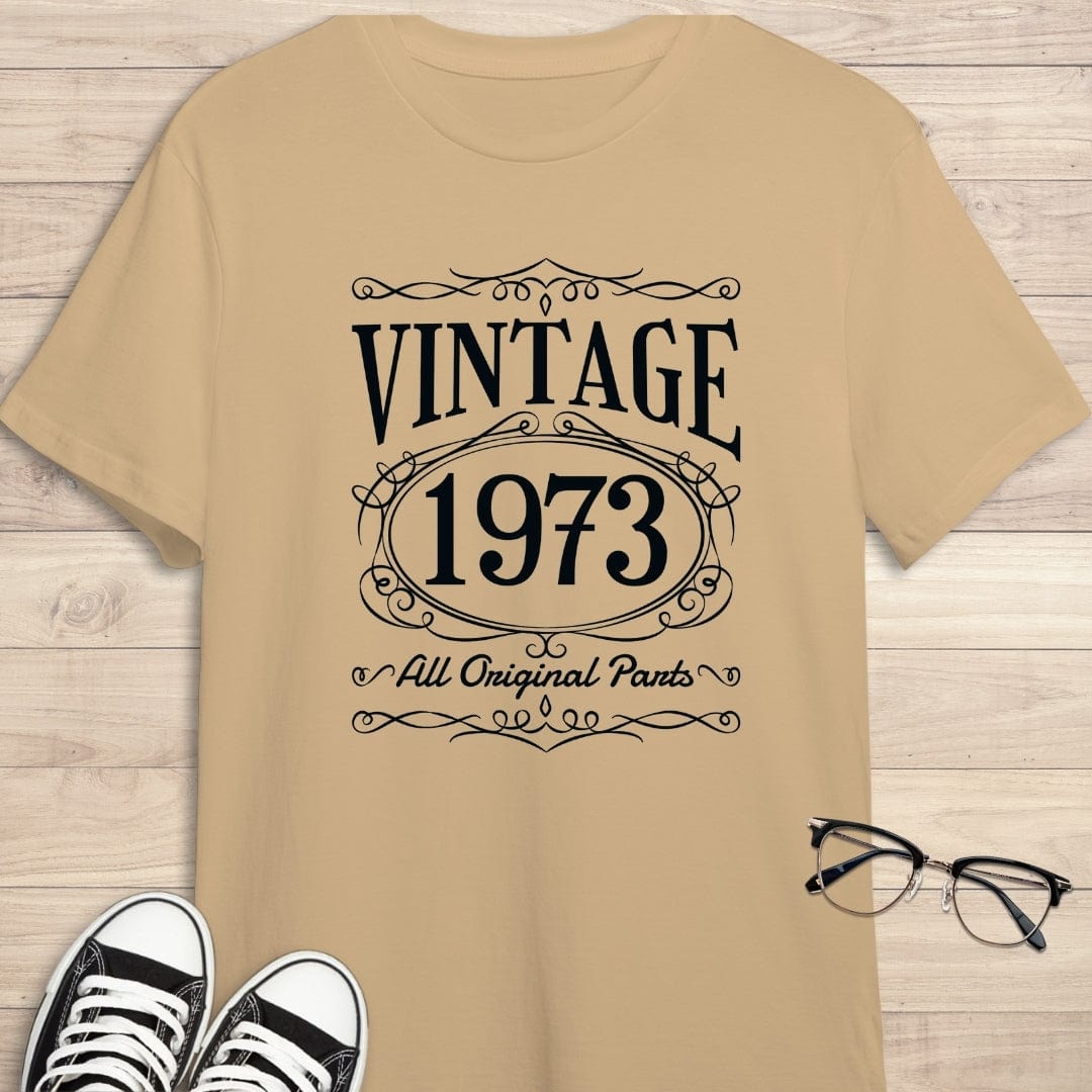 Camiseta de manga corta Vintage Bourbon Label personalizada con tu año.