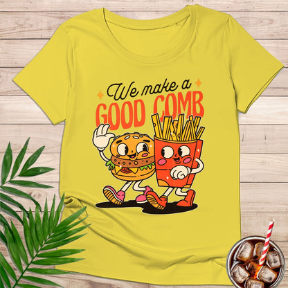 Camiseta "Hacemos una Buena Pareja" – Hamburguesa y Papas Fritas | KolorTees