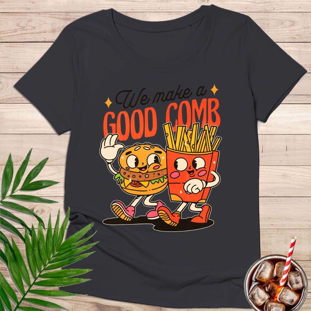 Camiseta "Hacemos una Buena Pareja" – Hamburguesa y Papas Fritas | KolorTees