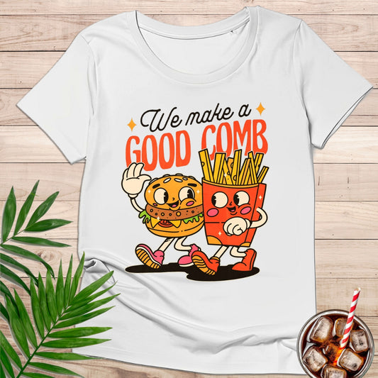 Camiseta "Hacemos una Buena Pareja" – Hamburguesa y Papas Fritas | KolorTees