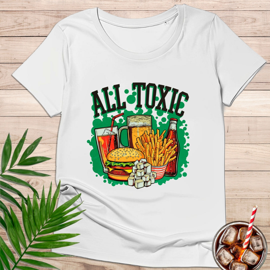 Camiseta "All Toxic" – Comida Rápida y Humor Irreverente - KolorTees