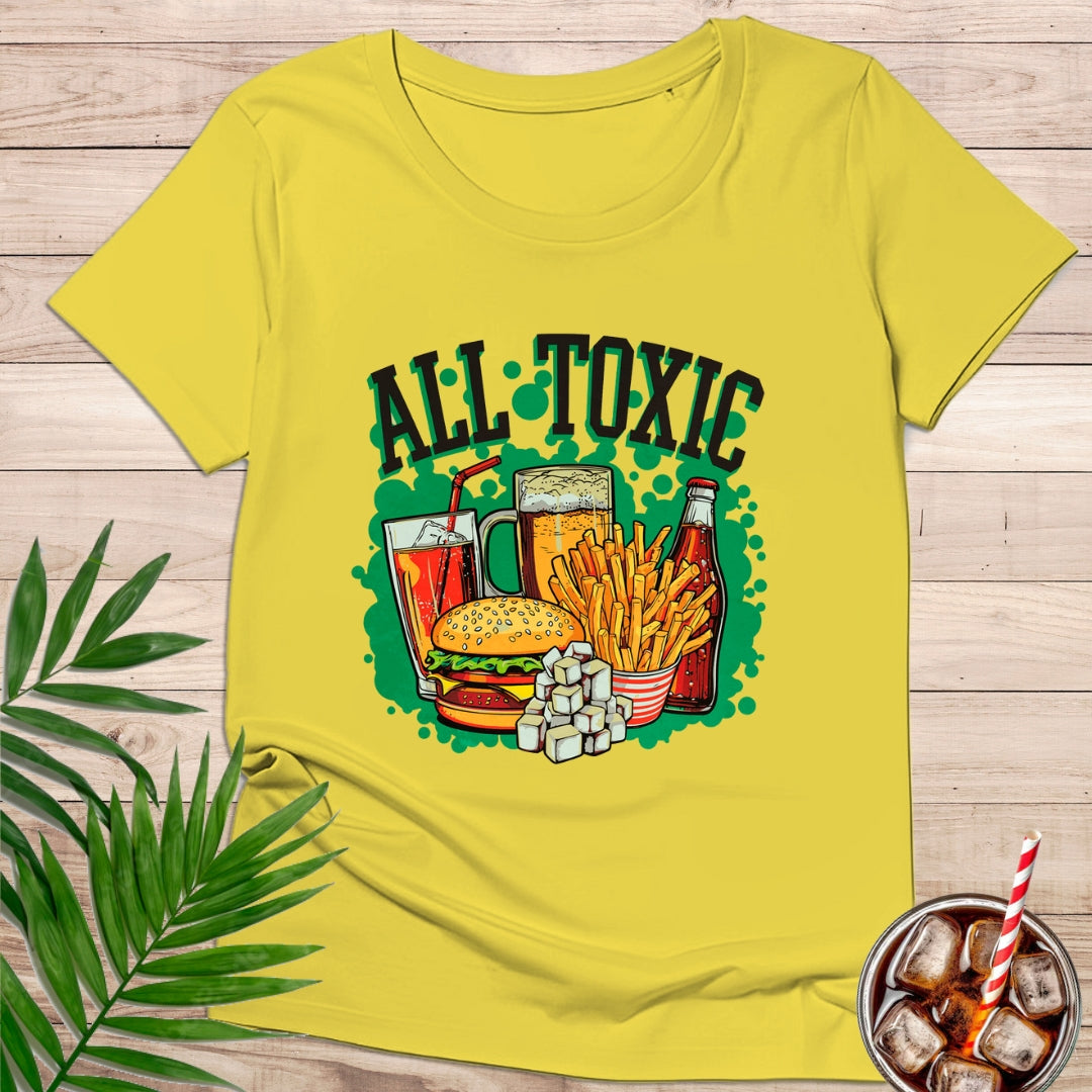 Camiseta "All Toxic" – Comida Rápida y Humor Irreverente - KolorTees