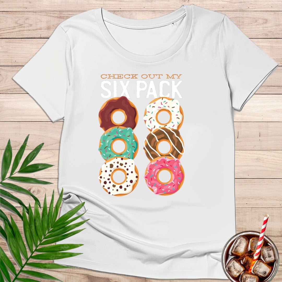 Camiseta "Check My Six Pack" – Donuts, Humor y Estilo Foodie | KolorTees