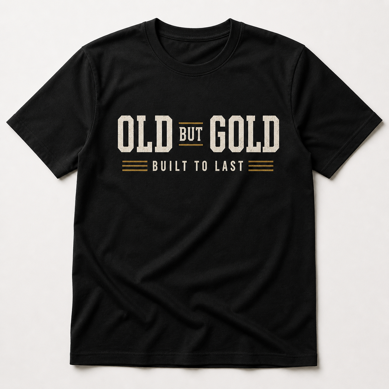 camiseta retro old but gold color negro