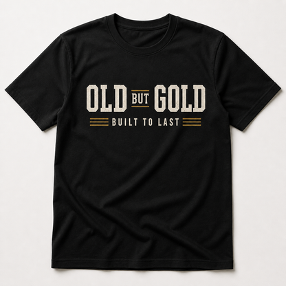 camiseta retro old but gold color negro