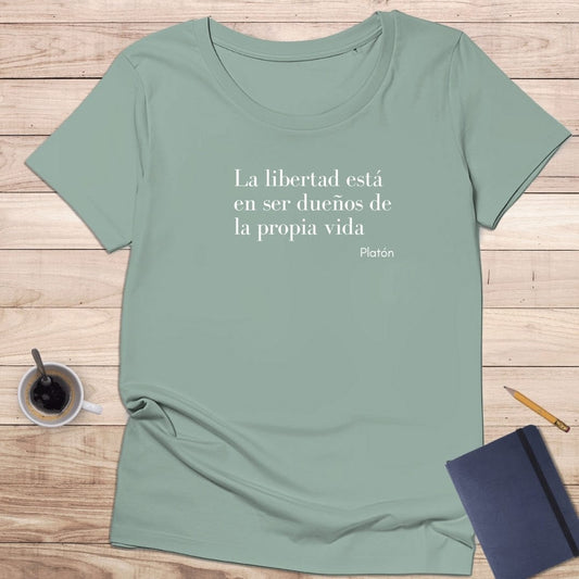 Camiseta de manga corta "... ser dueños de la propia vida". Platón