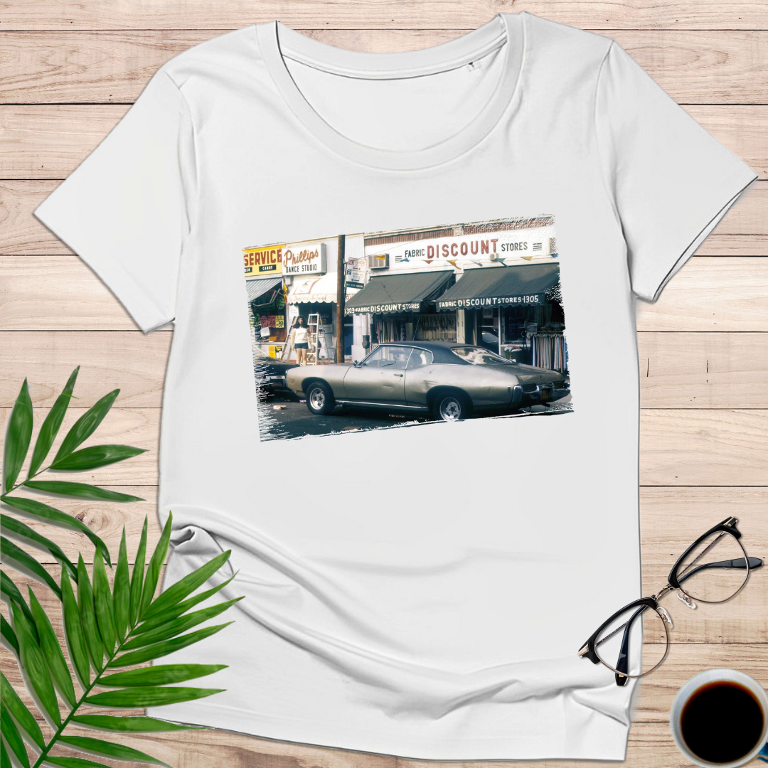 Camiseta "Fabric Discount Stores" – Urban 70s Look