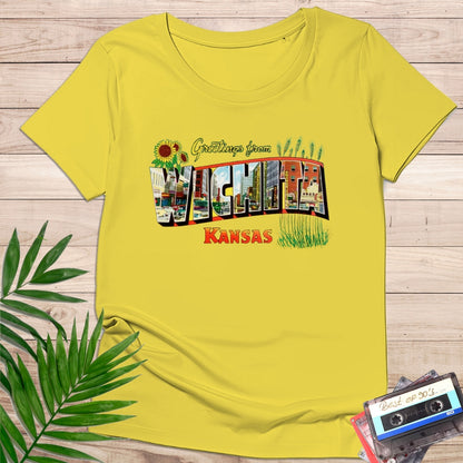 Camiseta "Greetings From Wichita Kansas" – Postal Americana Retro