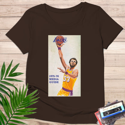 Camiseta "Kareem Abdul-Jabbar Lakers" – Media Guide 1975 Retro