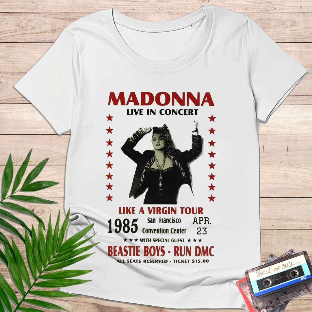 Camiseta “Pop Icon Tour 1985 – Retro Poster”