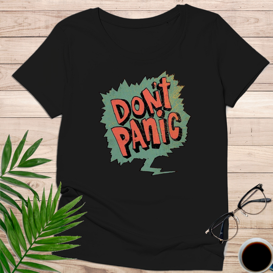Camiseta "Don’t Panic" – Diseño Retro Pop Art - KolorTees