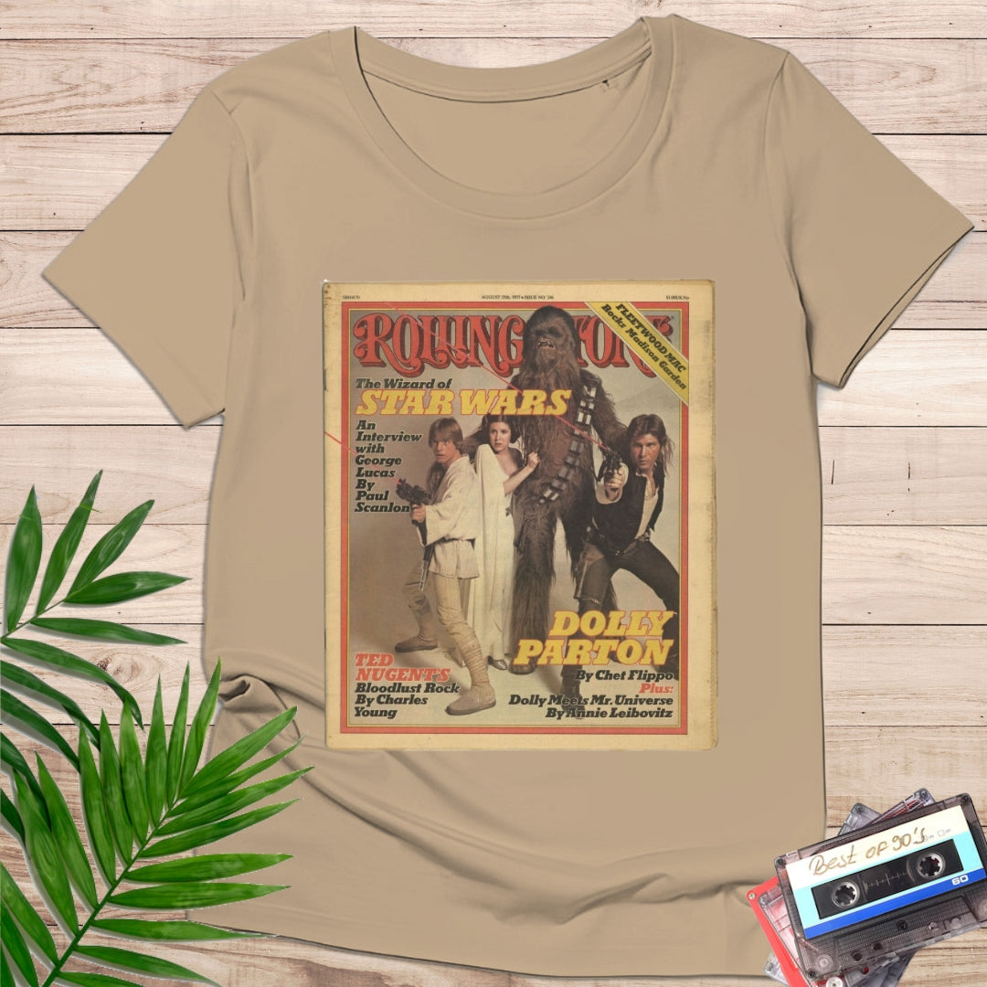 Camiseta "Rolling Stone Star Wars" – Portada Vintage 70s