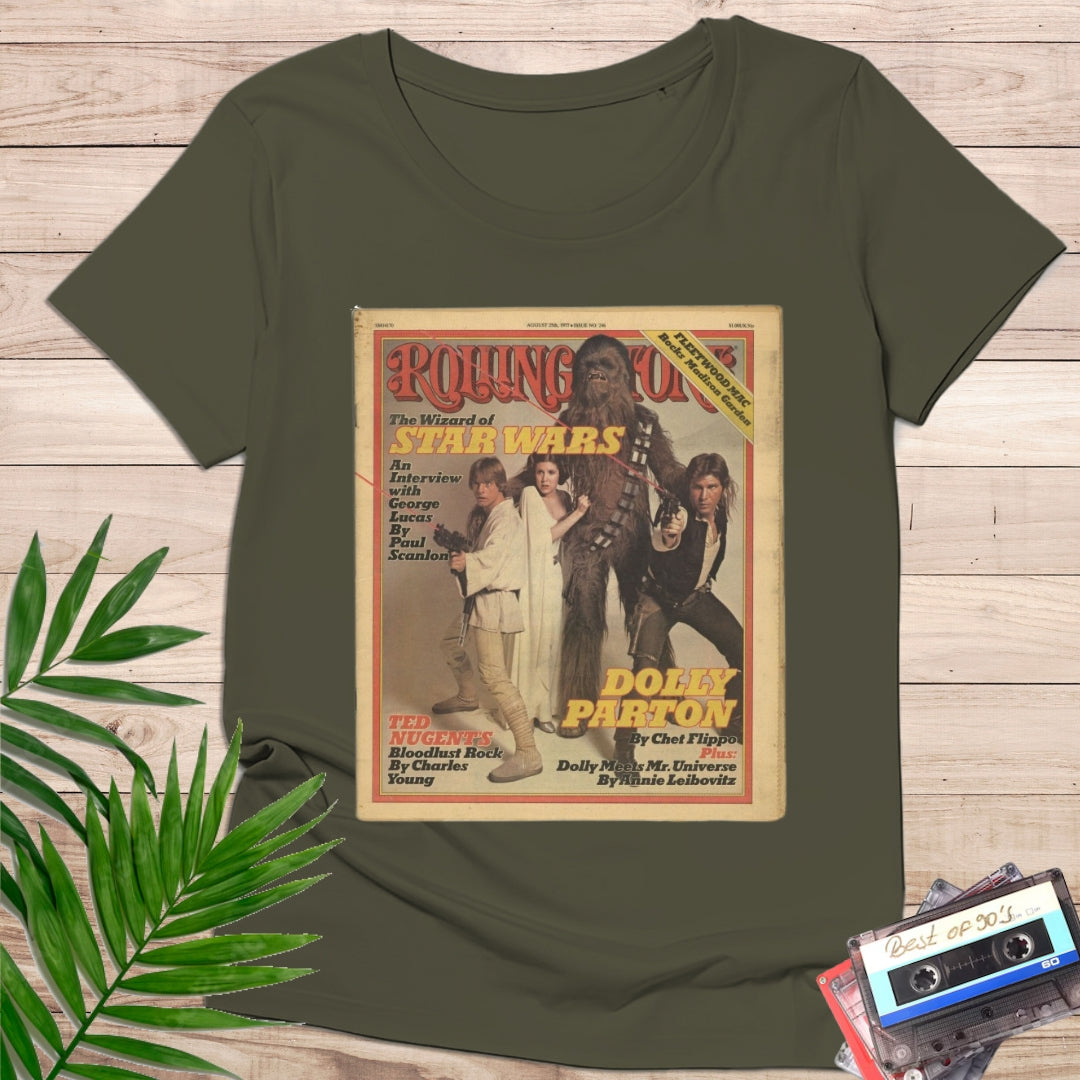 Camiseta "Rolling Stone Star Wars" – Portada Vintage 70s