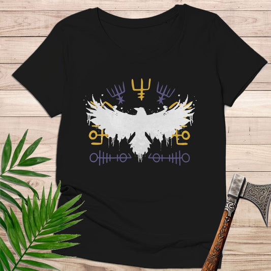 camiseta Camiseta de manga corta Cuervo Blanco Vikingo