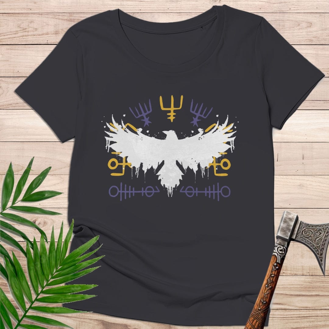 camiseta Camiseta de manga corta Cuervo Blanco Vikingo