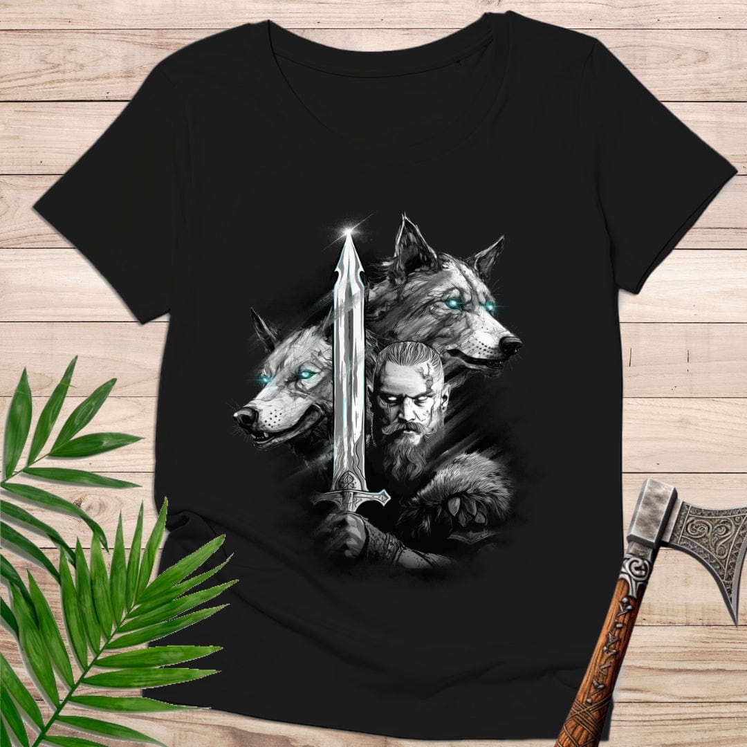 camiseta Camiseta de manga corta Guerrero Vikingo Lobos