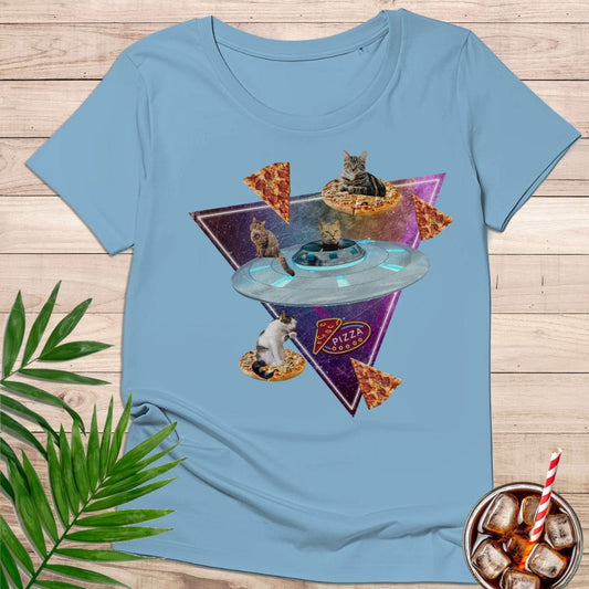 camiseta Camiseta Divertida de Comida Rápida Pizza UFO Vaporwave 🍔 | KolorTees