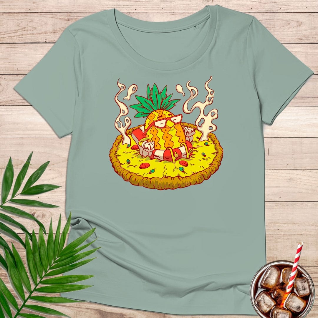 camiseta Camiseta Piña Relajada en Pizza – Diseño Divertido y Foodie | KolorTees