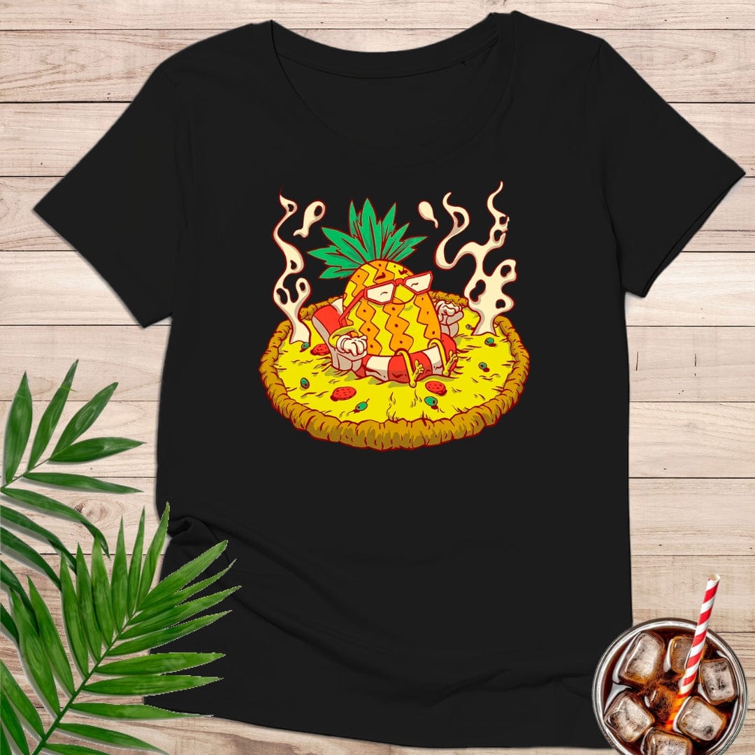 camiseta Camiseta Piña Relajada en Pizza – Diseño Divertido y Foodie | KolorTees