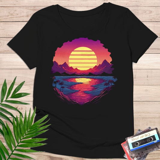 camiseta Camiseta Retro 80s -Paisaje retro 80- Vaporwave – KolorTees