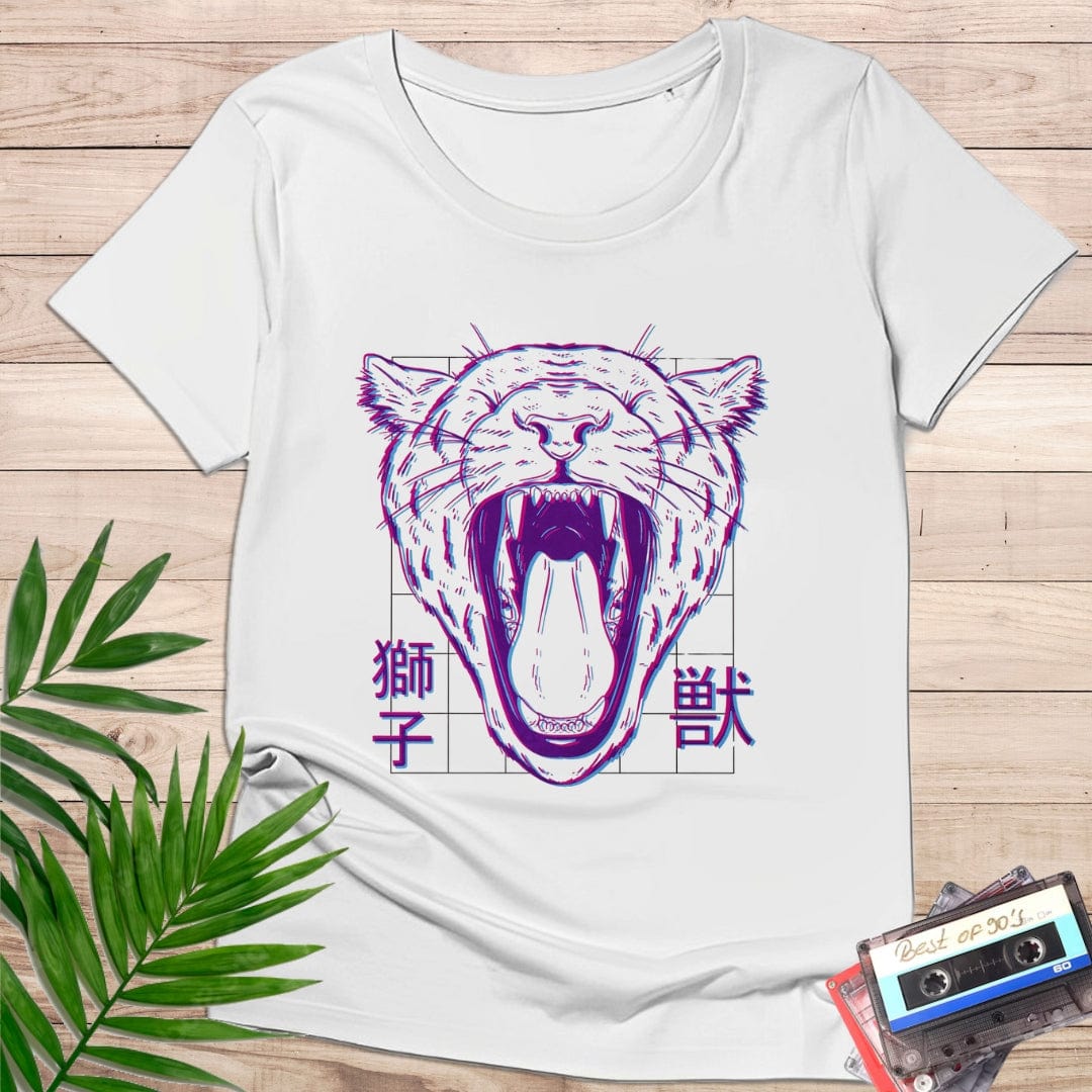 camiseta Camiseta Retro 80s Tigre Vaporwave – Estilo Único | KolorTees