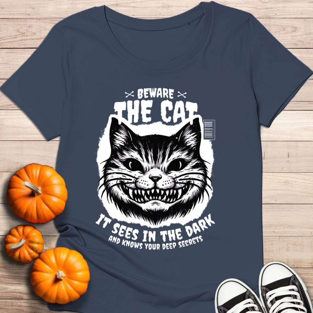 camiseta Camiseta de manga corta Cuidado con el Gato