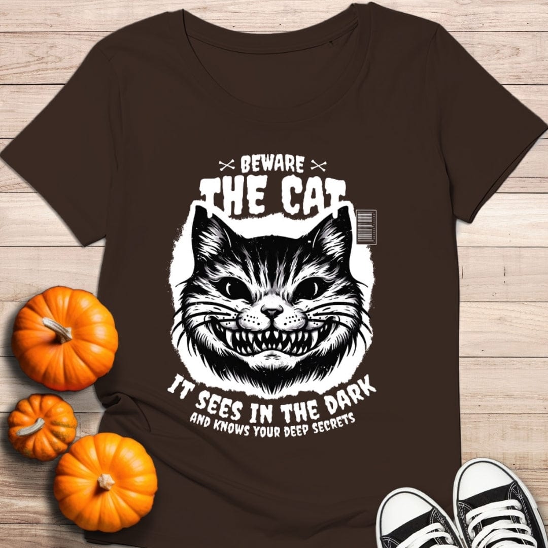 camiseta Camiseta de manga corta Cuidado con el Gato