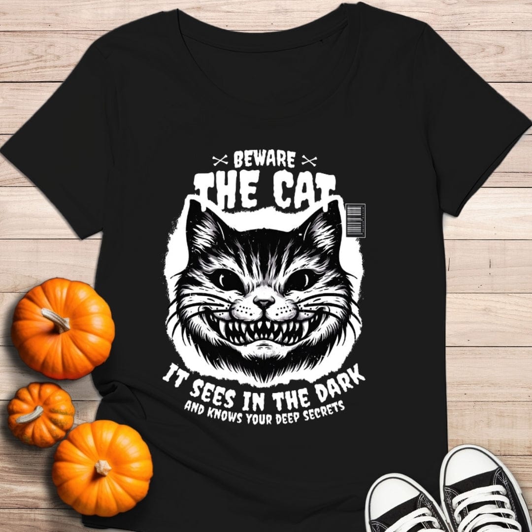 camiseta Camiseta de manga corta Cuidado con el Gato