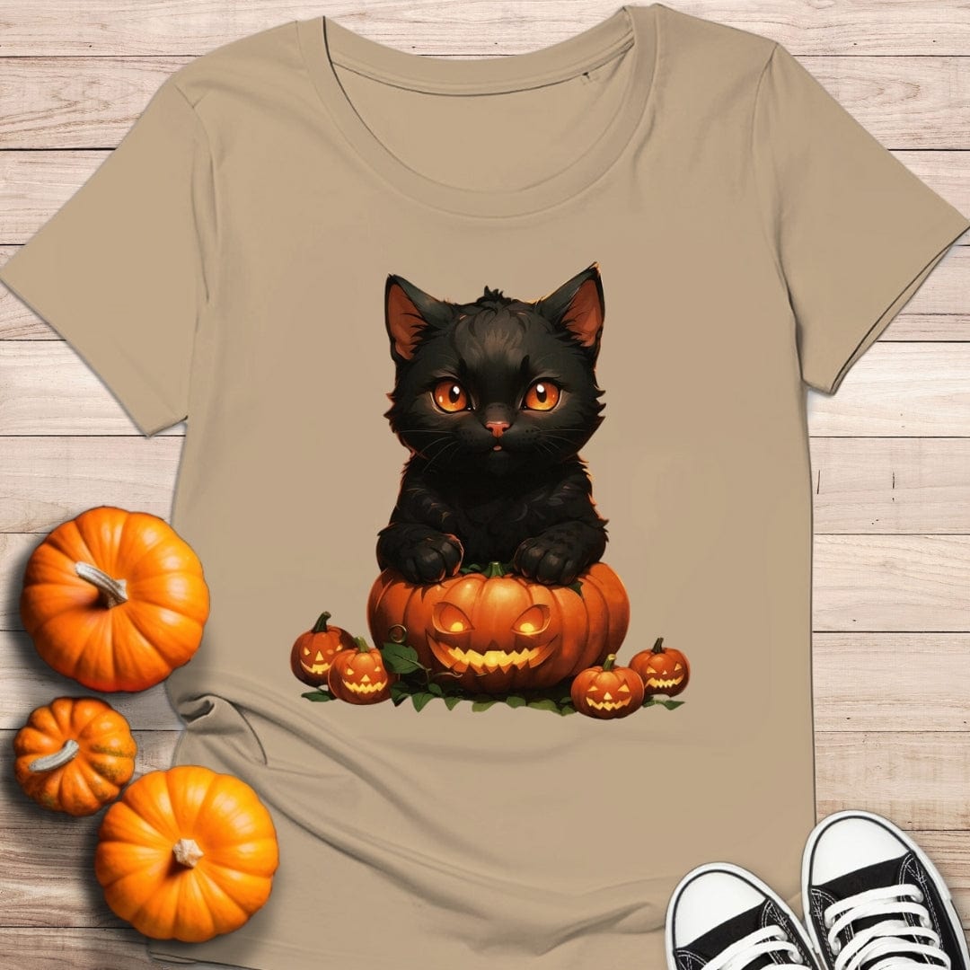 camiseta Camiseta de manga corta Gatito Halloween