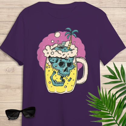 Camiseta de manga corta a Muerte con la Cerveza