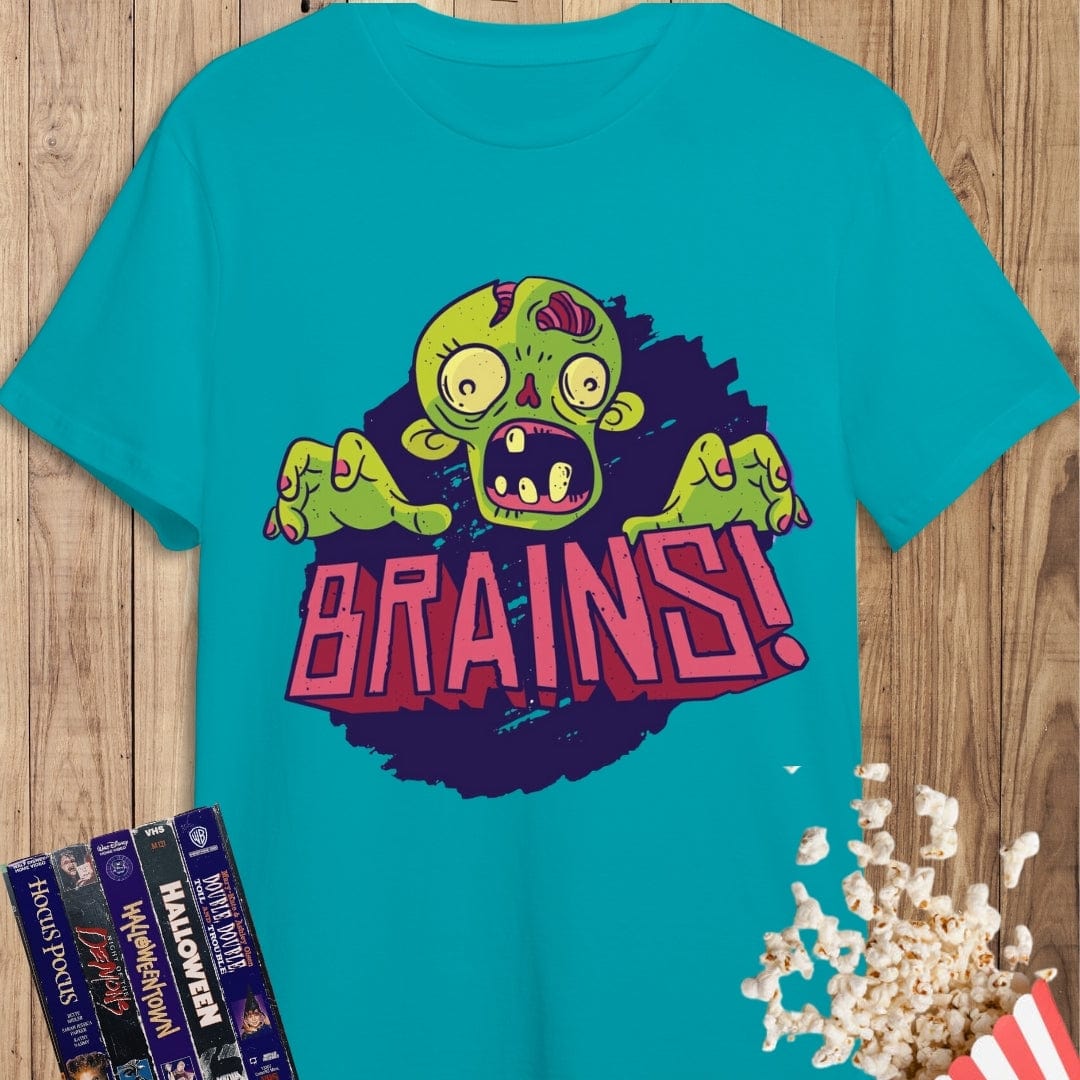 Camiseta de manga corta Cerebros frescos pal Zombie