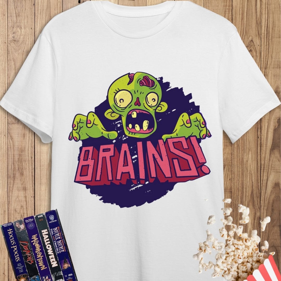 Camiseta de manga corta Cerebros frescos pal Zombie