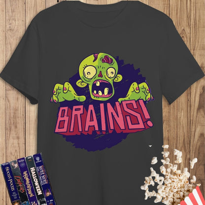 Camiseta de manga corta Cerebros Frescos pal Zombie