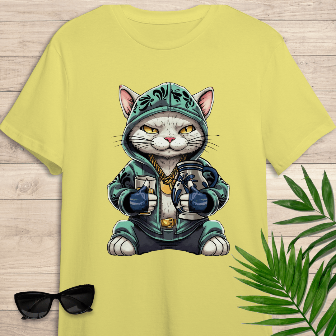 Camiseta de manga corta Gato Gangsta