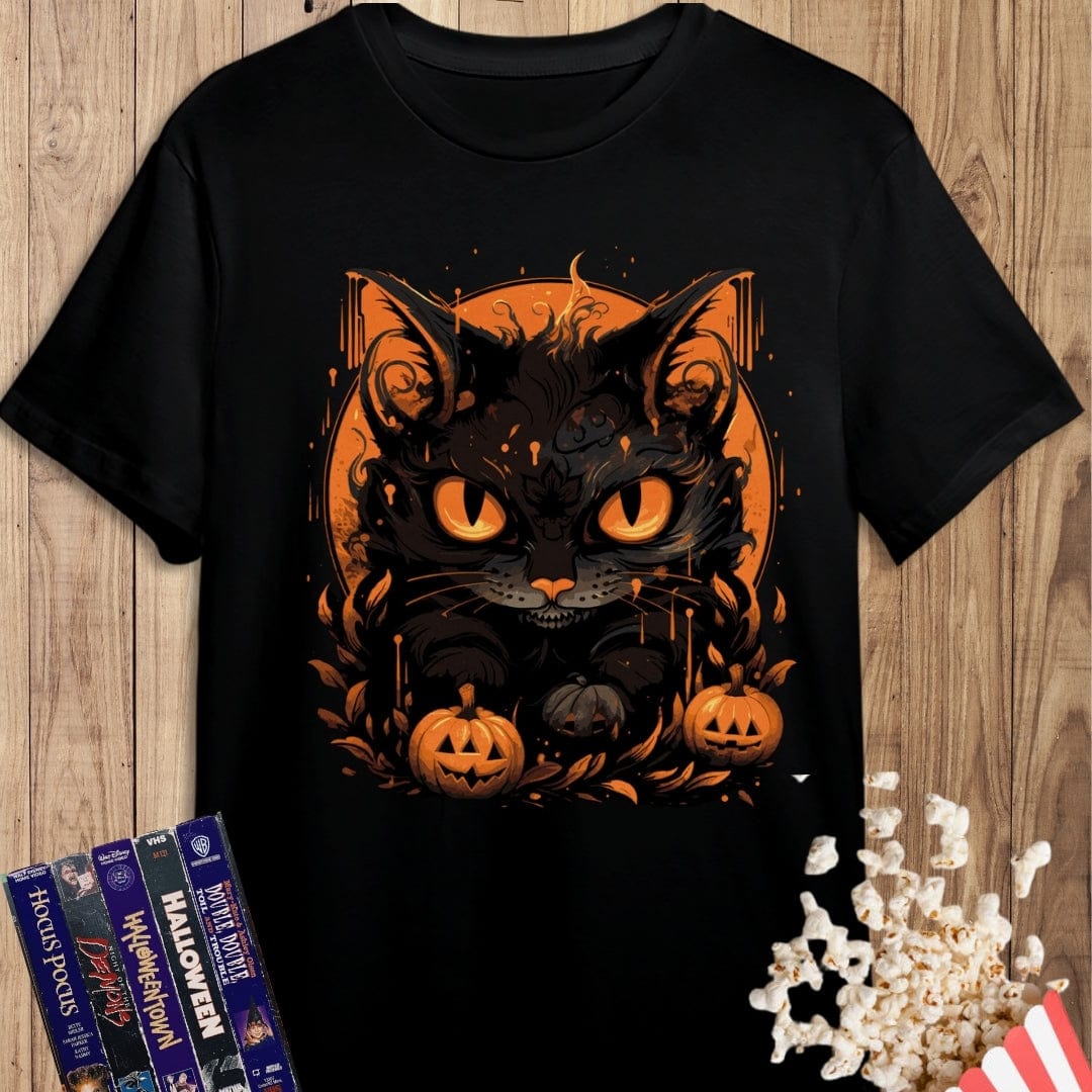 Camiseta de manga corta Gato Halloween