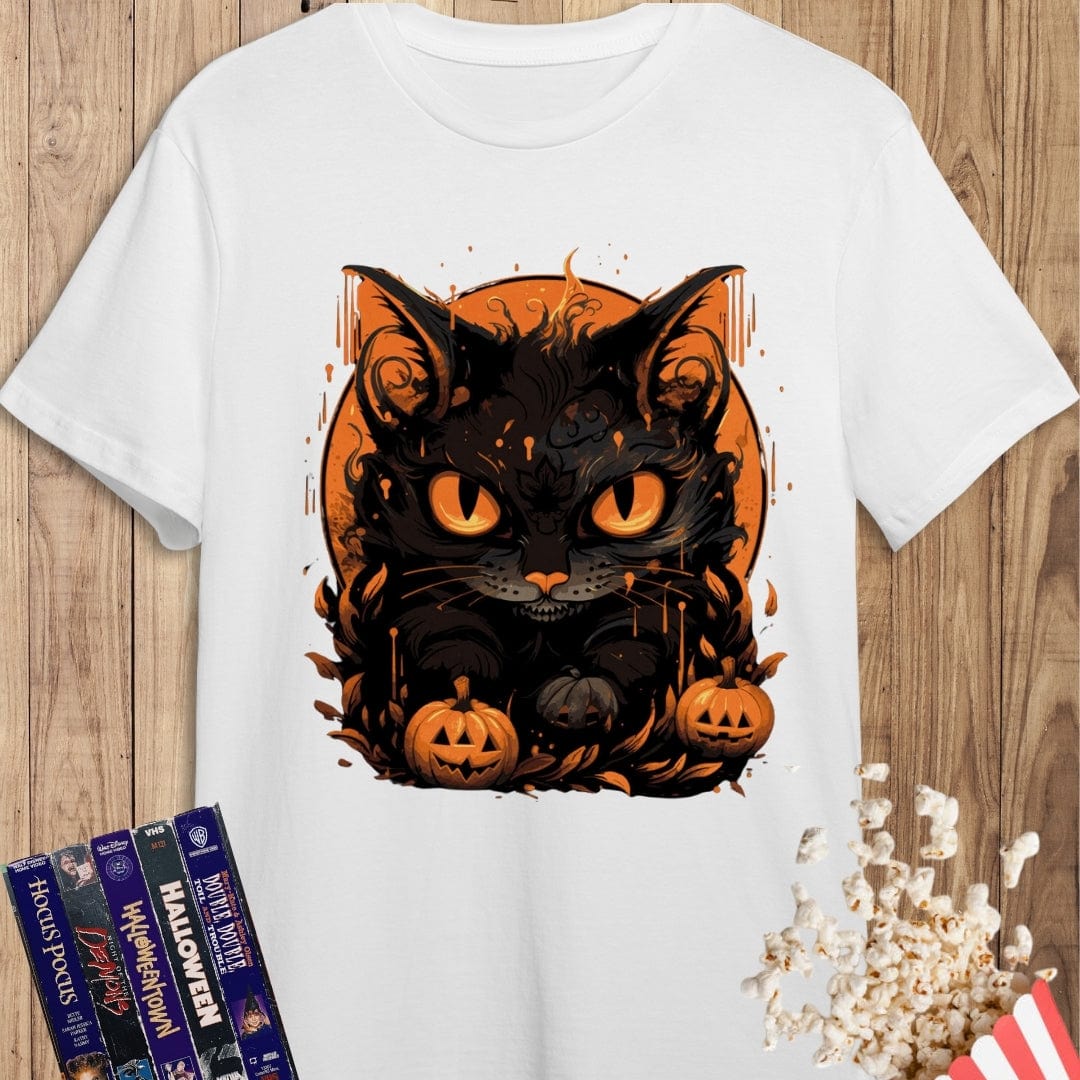 Camiseta de manga corta Gato Halloween