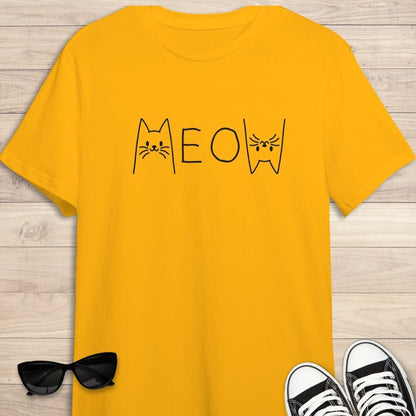 Camiseta de manga corta Gato Meow