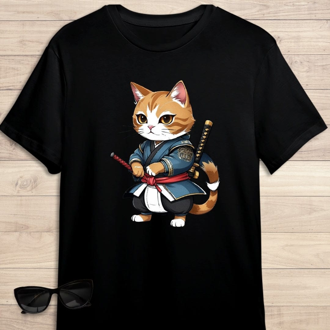 Camiseta de manga corta Gato Samurai