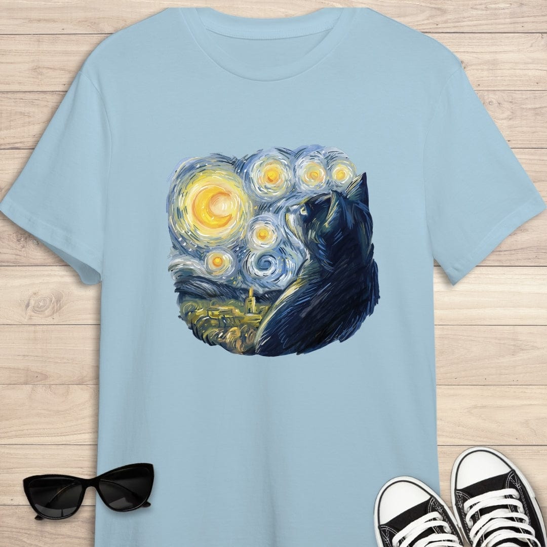 Camiseta de manga corta Gato Van Gogh