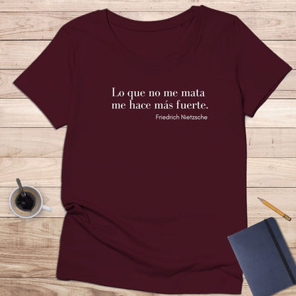 Camiseta de manga corta Nietzsche - Me hace mas fuerte