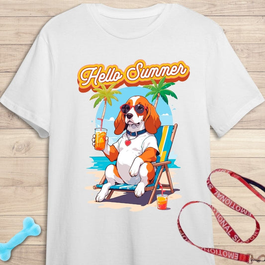 Camiseta de manga corta Perro Veraneante